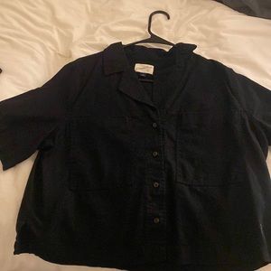 Black button up short sleeve